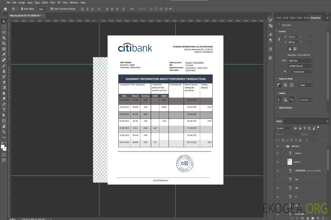 Citibank des Pays-Bas template Citibank des Pays-Bas template